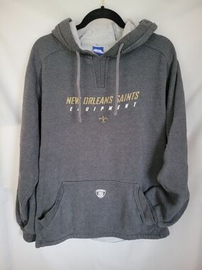 Reebok Gray New Orleans Saints Hooded Sweatshirt